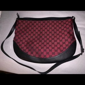 Gucci (burgundy/leather) Monogram Crossbody Bag
